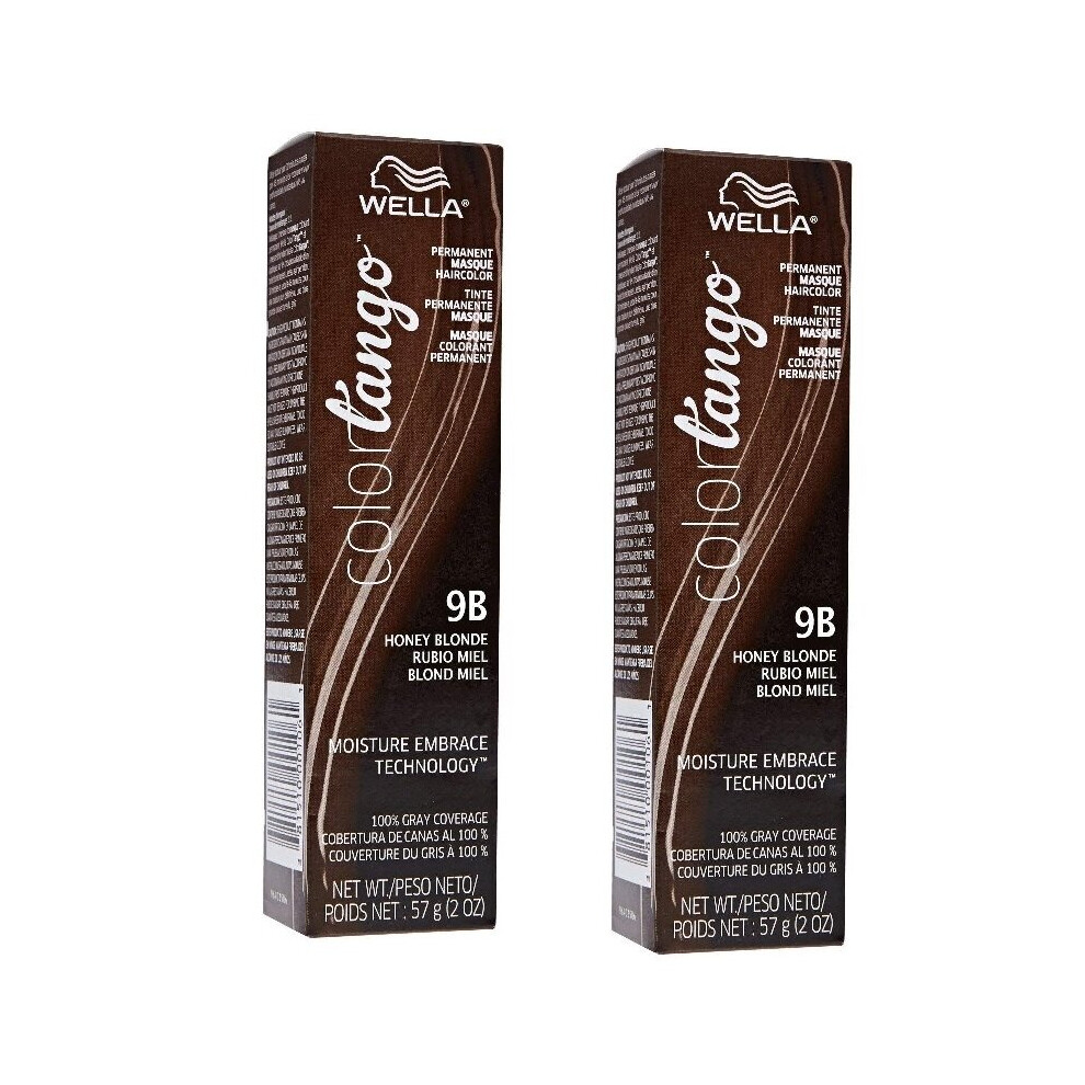 (9B â pack of 2) Wella Color Tango 9B Honey Blonde Permanent Haircolor-image-OPC-P5WWNTN-NEW
