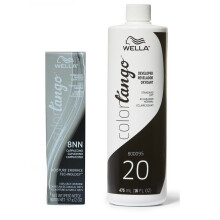 (8NN + Developer (Vol. 20) 16oz) Wella Color Tango 8NN Cappuccino Permanent Haircolor