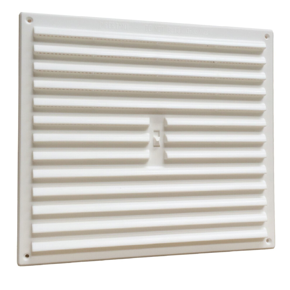 9" x 9" White Plastic Adjustable Air Vent Louvre Grille Cover Hit & Miss