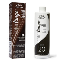 (9B + Developer (Vol. 20) 16oz) Wella Color Tango 9B Honey Blonde Permanent Haircolor