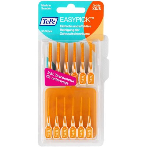 TePe Easy Pick Interdental Brush, Orange, Size: XS/S , Pack of 1 x 36 ...