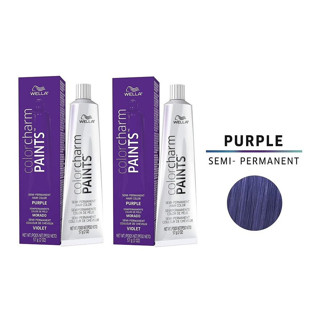 (Purple - Pack of 2) Wella Color Charm Paints PURPLE Semi-Permanent-image-OPC-P5WWVHW-NEW