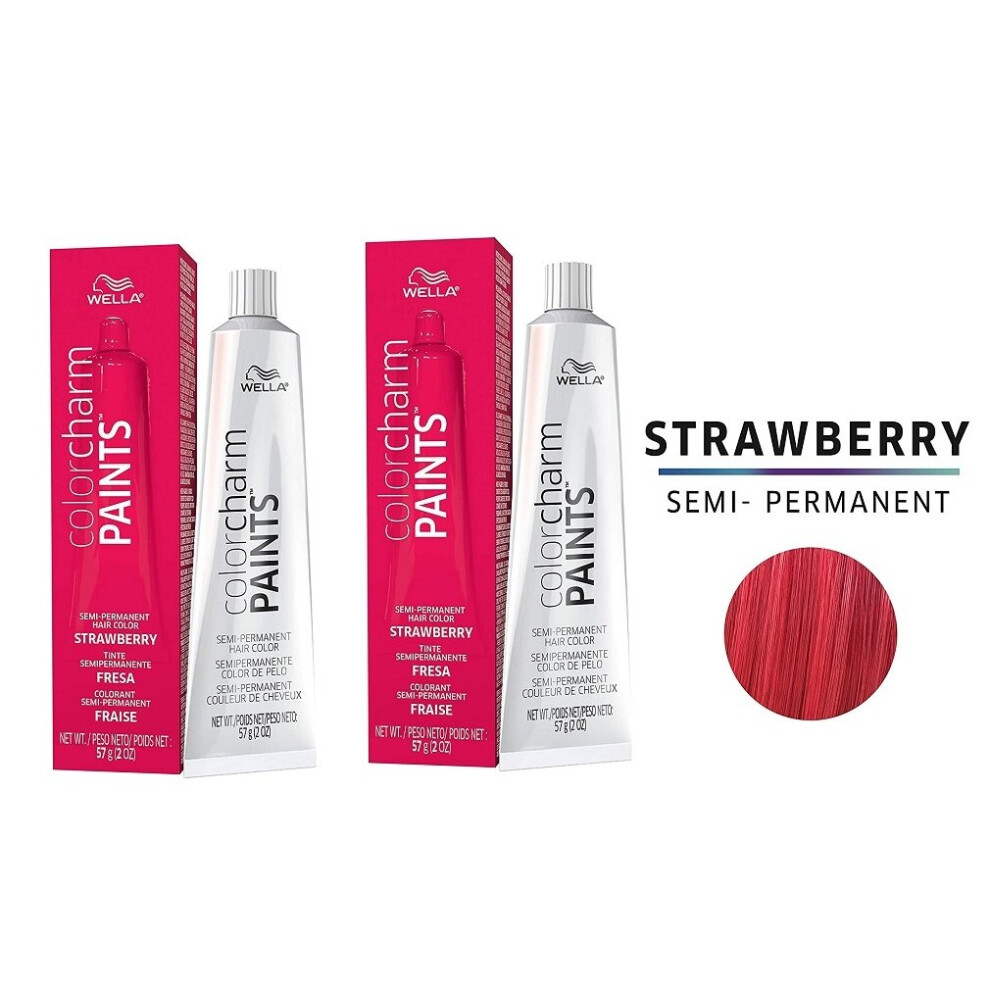 (Strawberry - Pack of 2) Wella Color Charm Paints STRAWBERRY Semi-Permanent