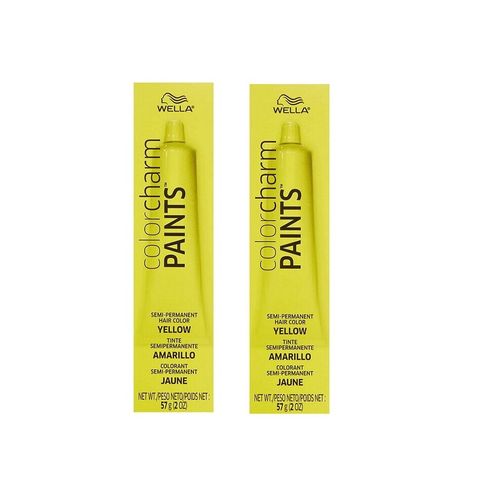 (Yellow - Pack of 2) Wella Color Charm Paints YELLOW Semi-Permanent