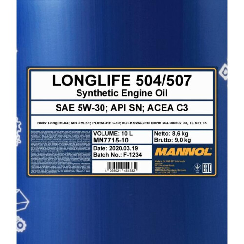 MANNOL Motoröl 5W30 - 10L MN7715-10 1