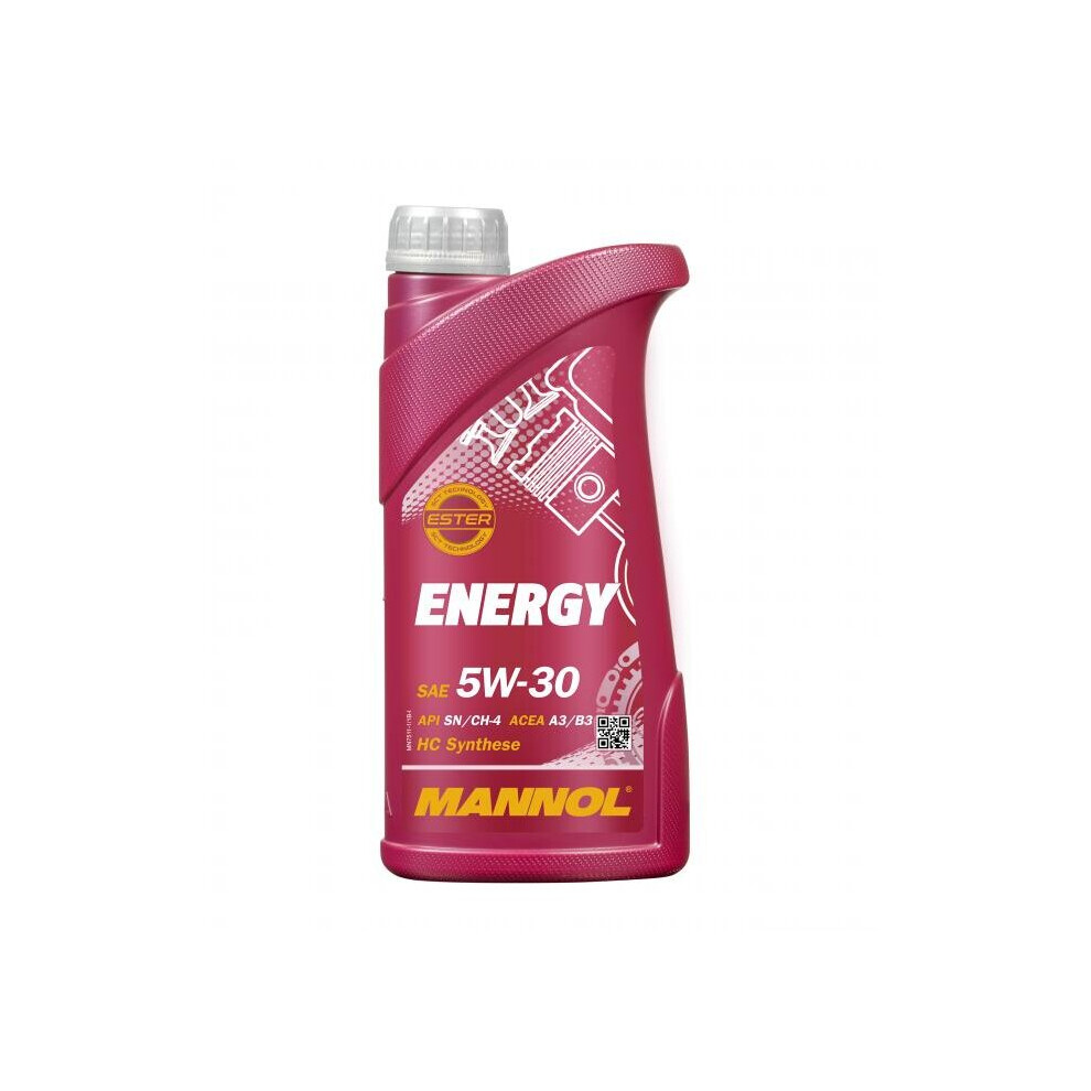 Mannol 1L Energy 5W30 Synthetic Engine Oil Sl/Cf A3/B3 Wss-M2c913-B