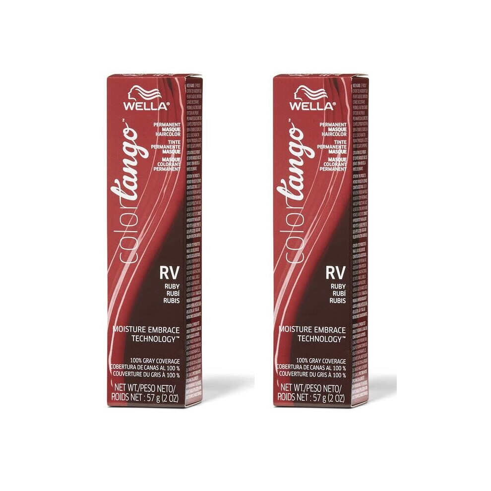 Wella Multicoloured (Rv Â Pack Of 2 ) Color Tango Rv Ruby Permanent Haircolor