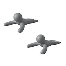 Umbra 1013767-149 Buddy Doorstop, Charcoal - Set of 2