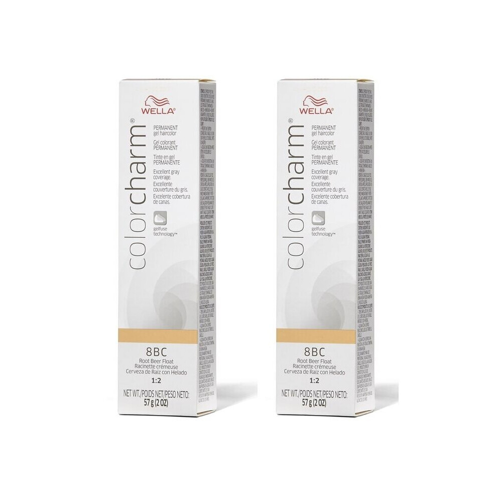 (8BC - Pack of 2) 8BC Root Beer Float Wella Color Charm Permanent Gel