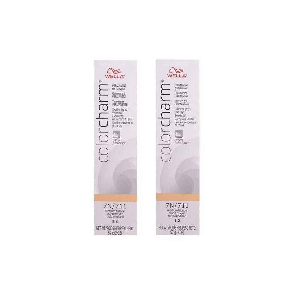 (7N - Pack of 2) 7N Medium Natural Blonde Wella Color Charm Permanent Gel