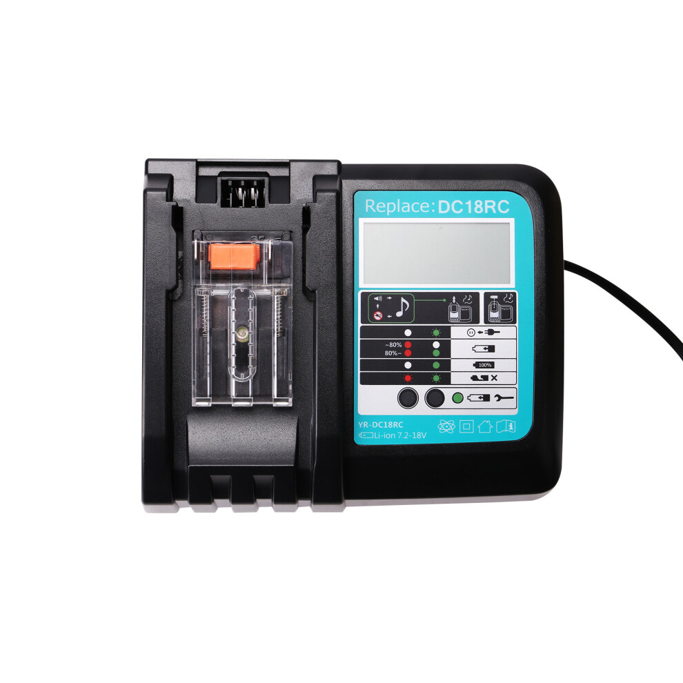 Rapid Battery Charger For Makita Tools 14.4V-18V Lxt Li-Ion Battery Bl1815 Bl1820 Bl1830 Bl1850 Bl1860 Bl1840 Bl1430 Bl1415 Dc18rc Dc18rd Dc18ra 714367564265