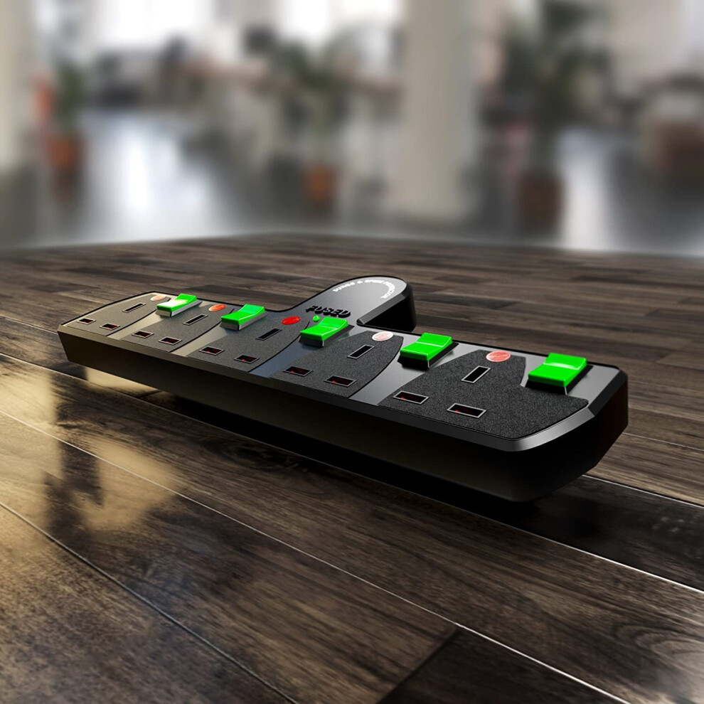 5 Way UK Plug Surge Protected Power Extension Adaptor Multi Socket