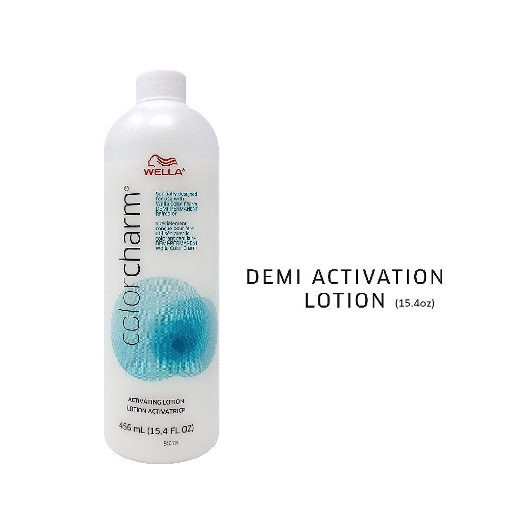 (Activating Lotion (15.4oz)) Wella Color Charm 4N Medium Natural Brown Demi â Permanent Haircolor