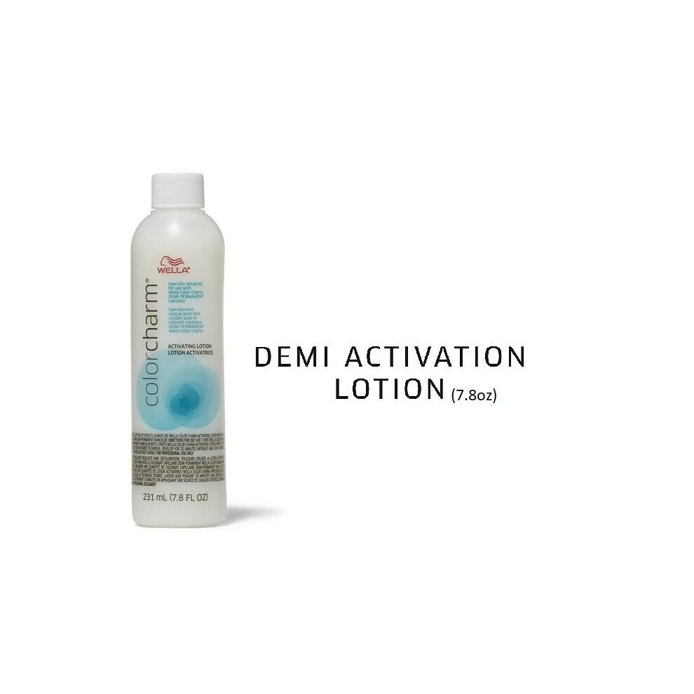 (Activating Lotion (7.8oz)) Wella Color Charm 4N Medium Natural Brown Demi â Permanent Haircolor