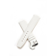 (White, 16mm) Ladies Thin Leather Watch Strap 12mm - 24mm