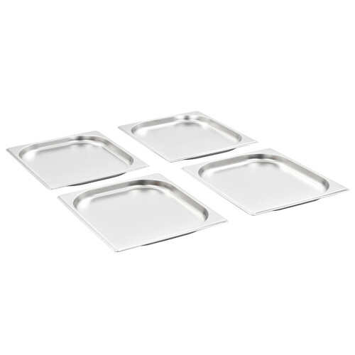 VidaXL vidaXL 8x Gastronorm Containers GN 1/2 20mm Stainless Steel Stackable Tray 1