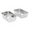 VidaXL vidaXL 2x Gastronorm Containers GN 1/1 150mm Stainless Steel Stackable Tray 2