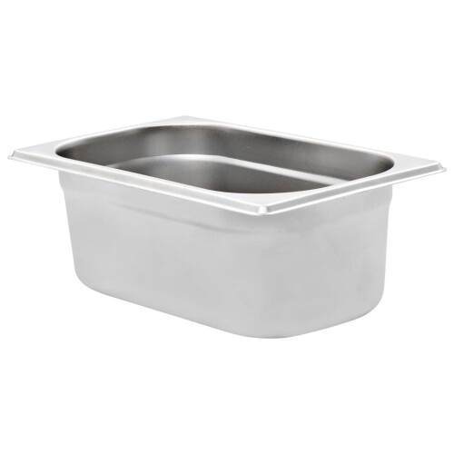 VidaXL vidaXL 8x Gastronorm Containers GN 1/4 100mm Stainless Steel Stackable Tray 2