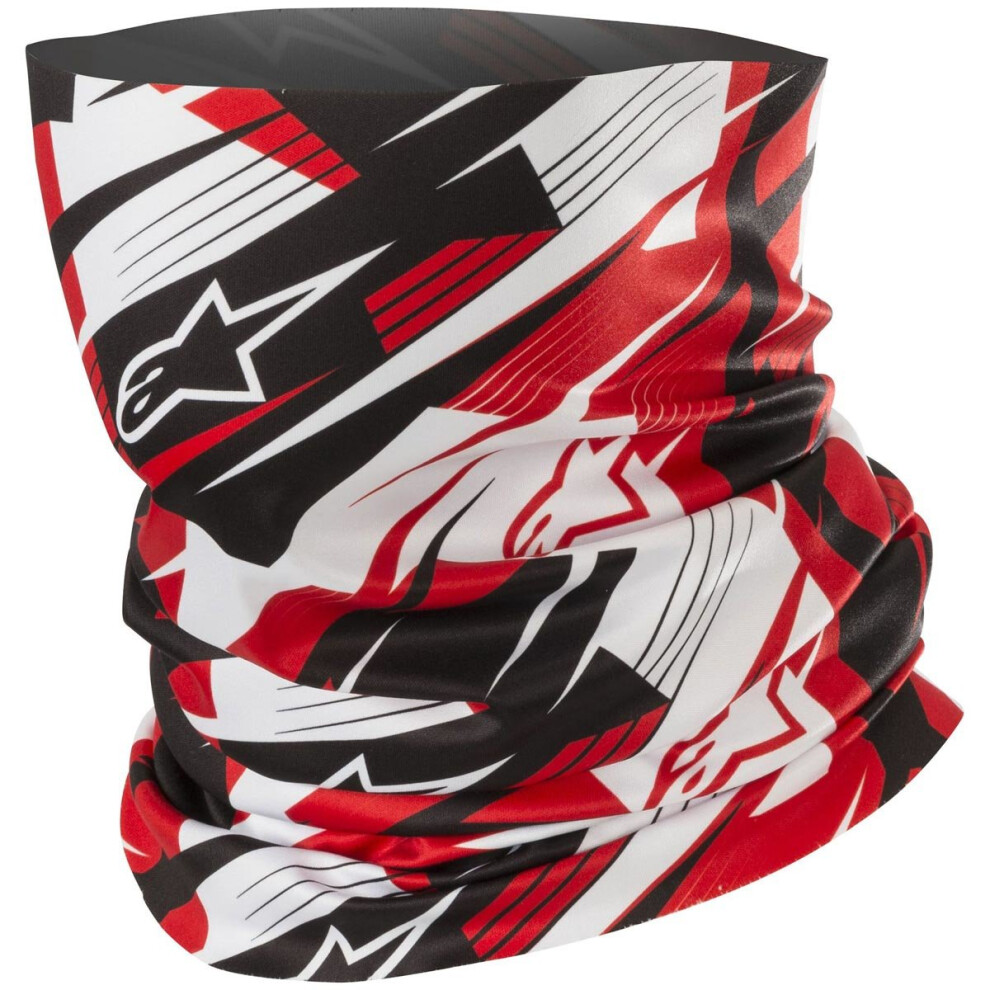 Alpinestars Blurred Neck Tube - Black White Red White,Black,Red 8033637210711