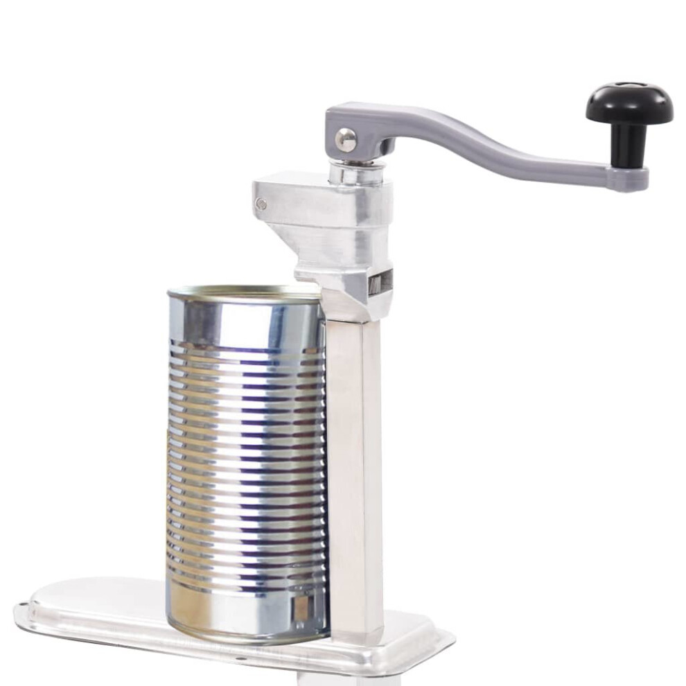 vidaXL Canned Food Can Opener Silver Aluminum and Stainless Steel Kitchen Tool