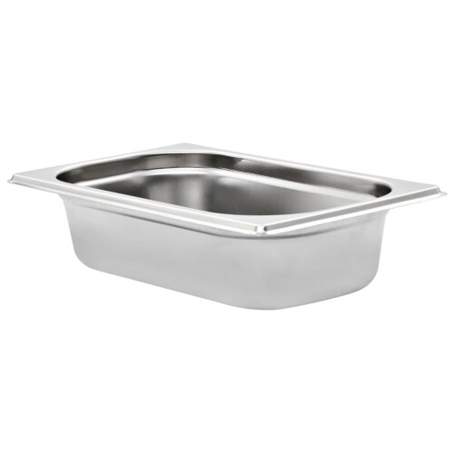VidaXL vidaXL 8x Gastronorm Containers GN 1/4 65mm Stainless Steel Stackable Tray 2