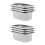 VidaXL vidaXL 8x Gastronorm Containers GN 1/4 100mm Stainless Steel Stackable Tray 1