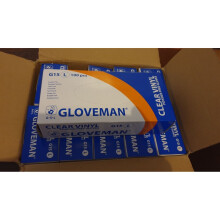 Gloveman Clear Vinyl Powder Free Gloves LARGE 100 pcs