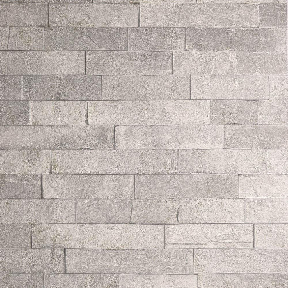 Arthouse (295201 Taupe) Vintage Graphite Slate Heavyweight Textured Wallpaper Paste The Wall
