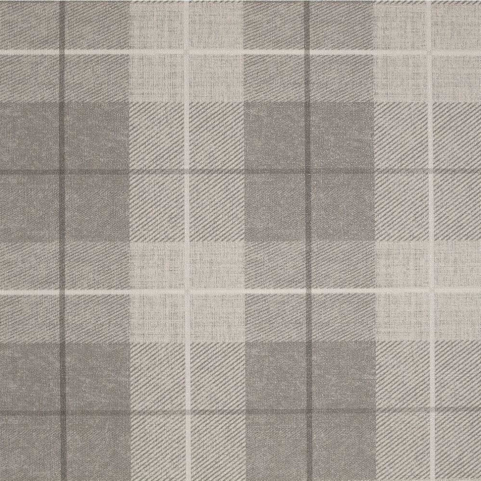 (294903 Taupe) Arthouse Country Tartan Wallpaper Check Hessian Paste The Wall Heavyweight Vinyl