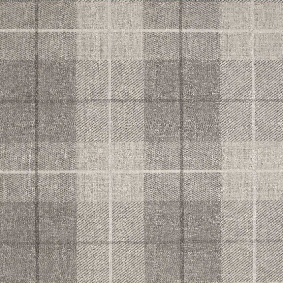 Arthouse (294903 Taupe) Country Tartan Wallpaper Check Hessian Paste The Wall Heavyweight Vinyl