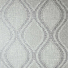 (295101 Grey) Arthouse Curve Ogee Wallpaper Geometric Wave Paste The Wall Vinyl Heavyweight