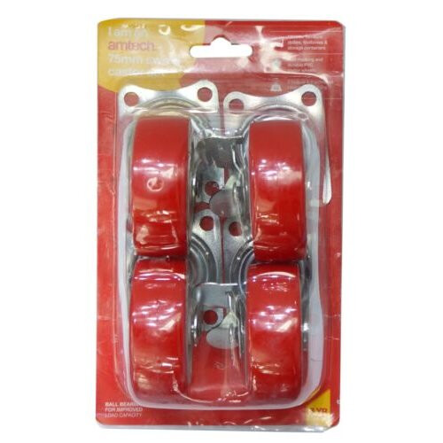 Castor 75mm Swivel Set (Amtech)