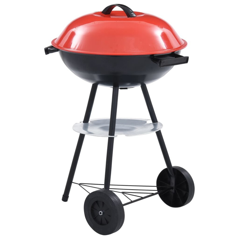 Vidaxl Portable Charcoal Kettle Bbq | Extra Large Barbecue Grill Black