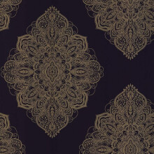 Arthouse Henna Navy Gold Damask Wallpaper Metallic Geometric Mandala Geo Tattoo