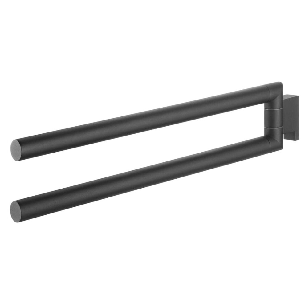 Tiger Bathroom 2-Arm Towel Rail Holder Hanger Wall-mounted Bold Matt Black