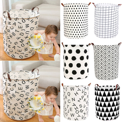 (A Pattern) Foldable Washing Clothes Laundry Basket Storage Hamper Bin Bag Tidy Home 1