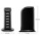(Black) Multi  6 USB Ports Desktop Charger Tower Charging Dock Station Power Adapter 3