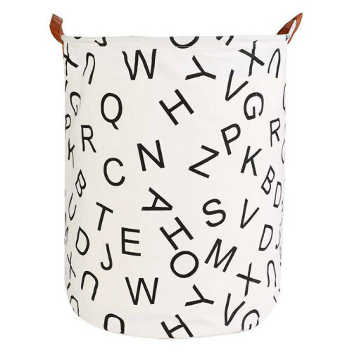 (Letter) Foldable Washing Clothes Laundry Basket Storage Hamper Bin Bag Tidy Home