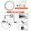 Foldable 8 LED Lighted Magnifying Lamp Reading Magnifier with Light Stand Clamp 8
