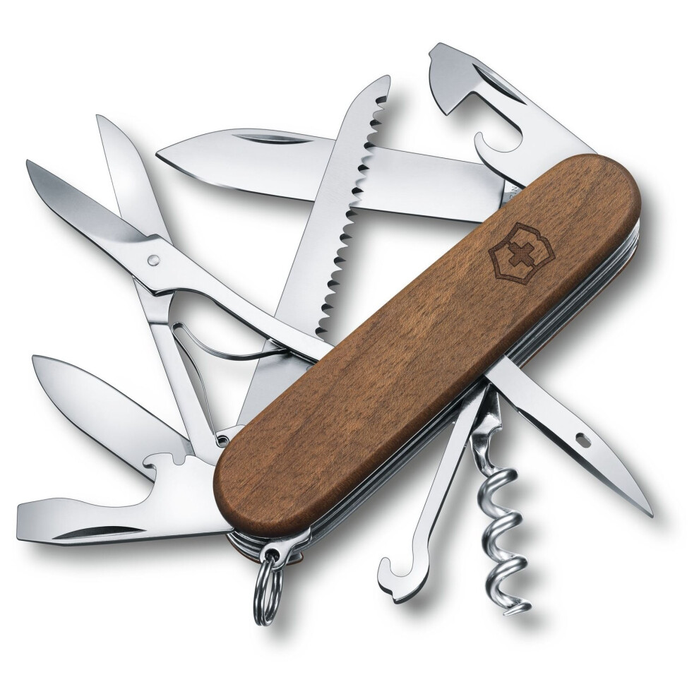 Victorinox Huntsman Swiss Army Knife Walnut Wood - 13 Functions - Genuine Swiss