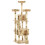 VidaXL vidaXL Cat Tree with Sisal Scratching Post 170cm Paw Prints Beige Kitten Tower 5