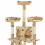 VidaXL vidaXL Cat Tree with Sisal Scratching Post 170cm Paw Prints Beige Kitten Tower 2