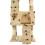 VidaXL vidaXL Cat Tree with Sisal Scratching Post 170cm Paw Prints Beige Kitten Tower 4