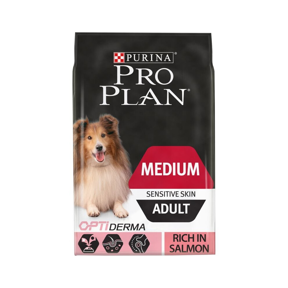 New Purina Pro Plan Medium Adult Sensitive Skin 14Kg Salmon