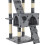 VidaXL vidaXL Cat Tree with Sisal Scratching Posts 170cm Paw Prints Grey Kitten Tower 6