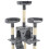 VidaXL vidaXL Cat Tree with Sisal Scratching Posts 170cm Paw Prints Grey Kitten Tower 4