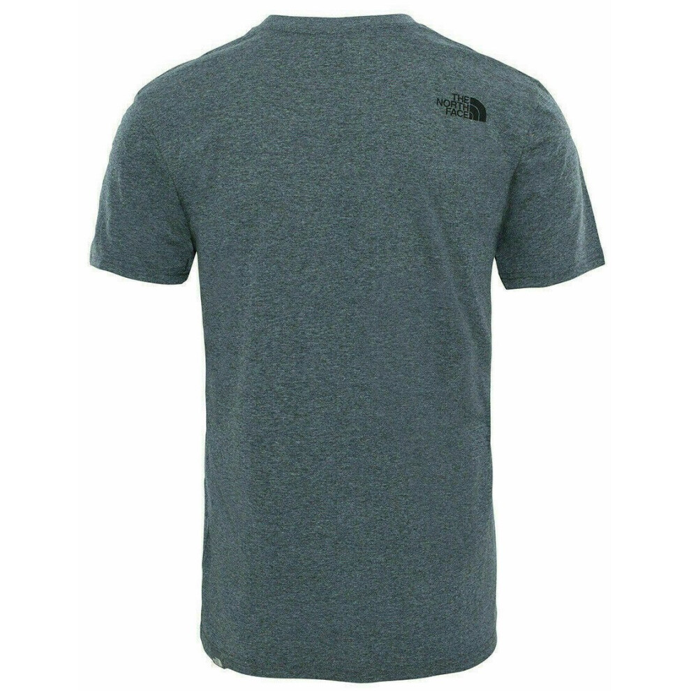 (Grey, M) New Men's The North Face Simple Dome Cotton Logo Sports T-Shirt Tee Shirt Top