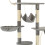 VidaXL vidaXL Cat Tree with Sisal Scratching Posts 230-250cm Grey Kitten Play Tower 4