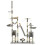 VidaXL vidaXL Cat Tree with Sisal Scratching Posts 230-250cm Grey Kitten Play Tower 1