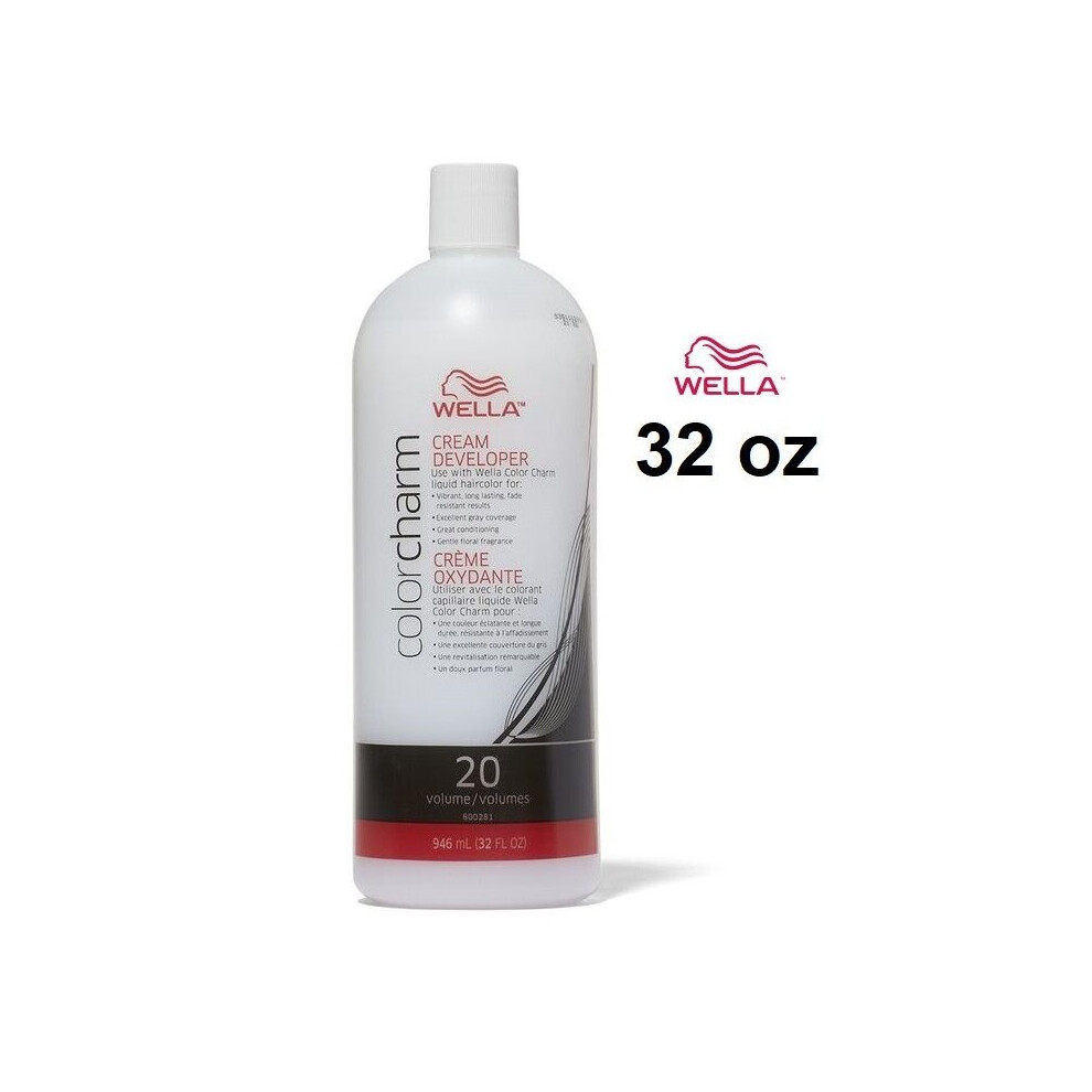 (Developer (Vol.20) 32oz) Wella Color Charm Haircolor 4G Dark Golden Brown